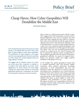 How Cyber-Geopolitics Will Destabalize the Middle East