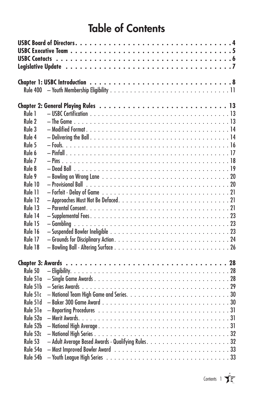 Table of Contents USBC Board of Directors