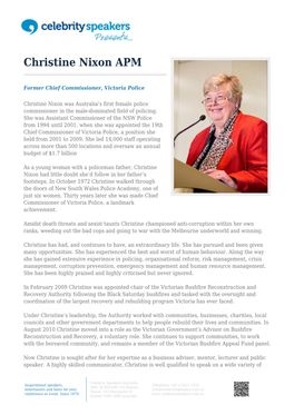 Christine Nixon APM