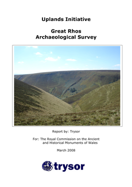 Uplands Initiative Great Rhos Archaeological Survey