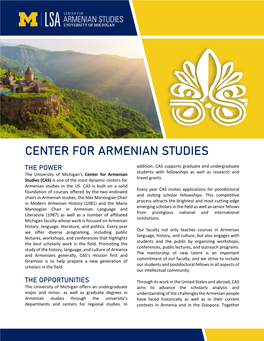 Center for Armenian Studies