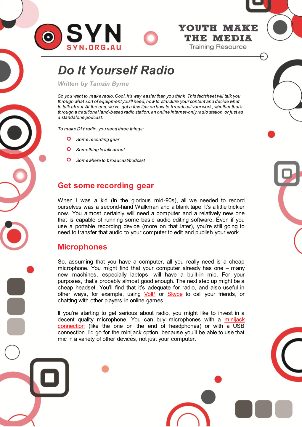 SYN Guide to DIY Radio