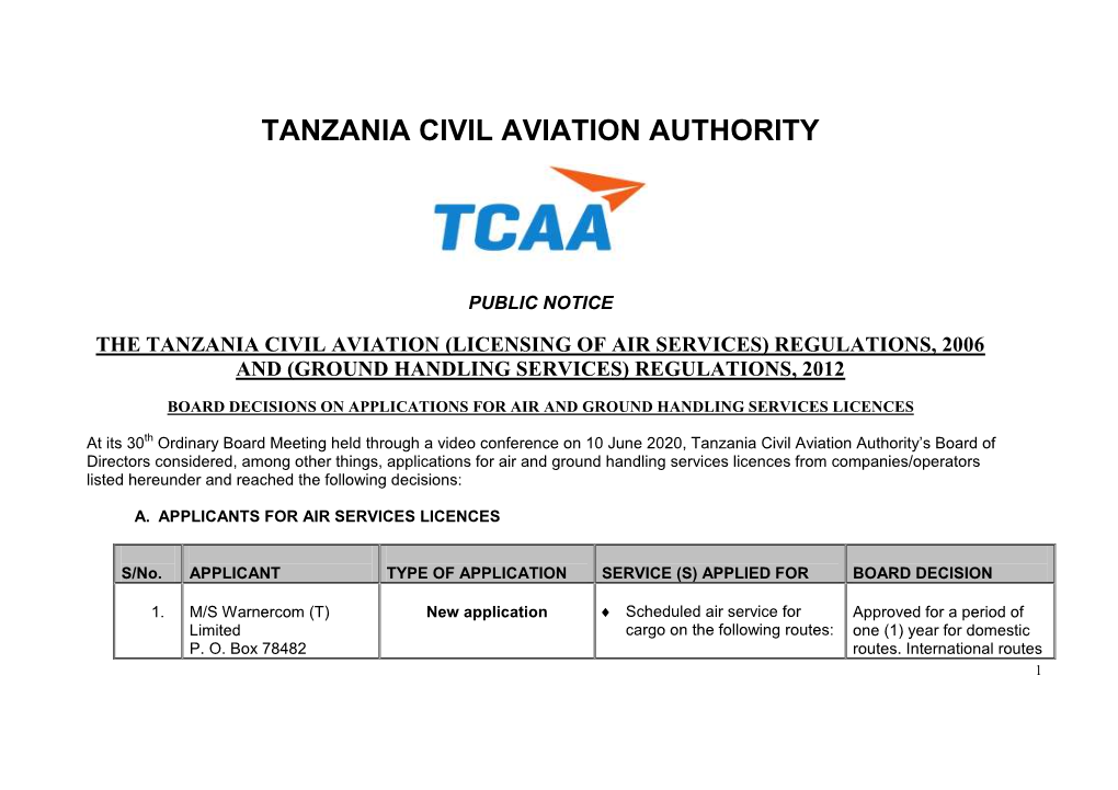 The United Republic of Tanzania