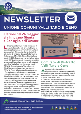 Newsletter Unione Comuni Valli Taro E Ceno