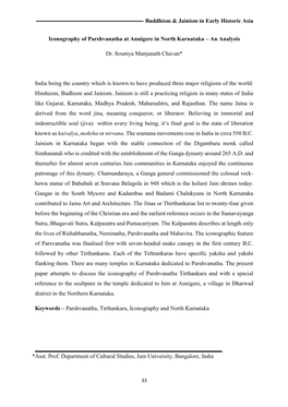 Buddhism & Jainism in Early Historic Asia Iconography of Parshvanatha