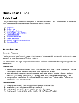 Web Performance Load Tester 3.6 Manual