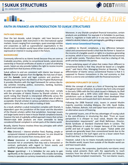 Sukuk Structures 26 January 2017
