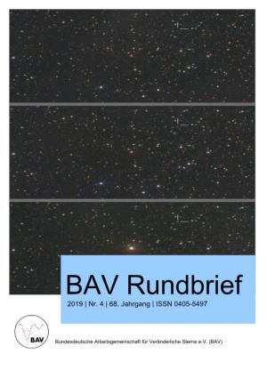 BAV Rundbrief Nr. 4 (2019)