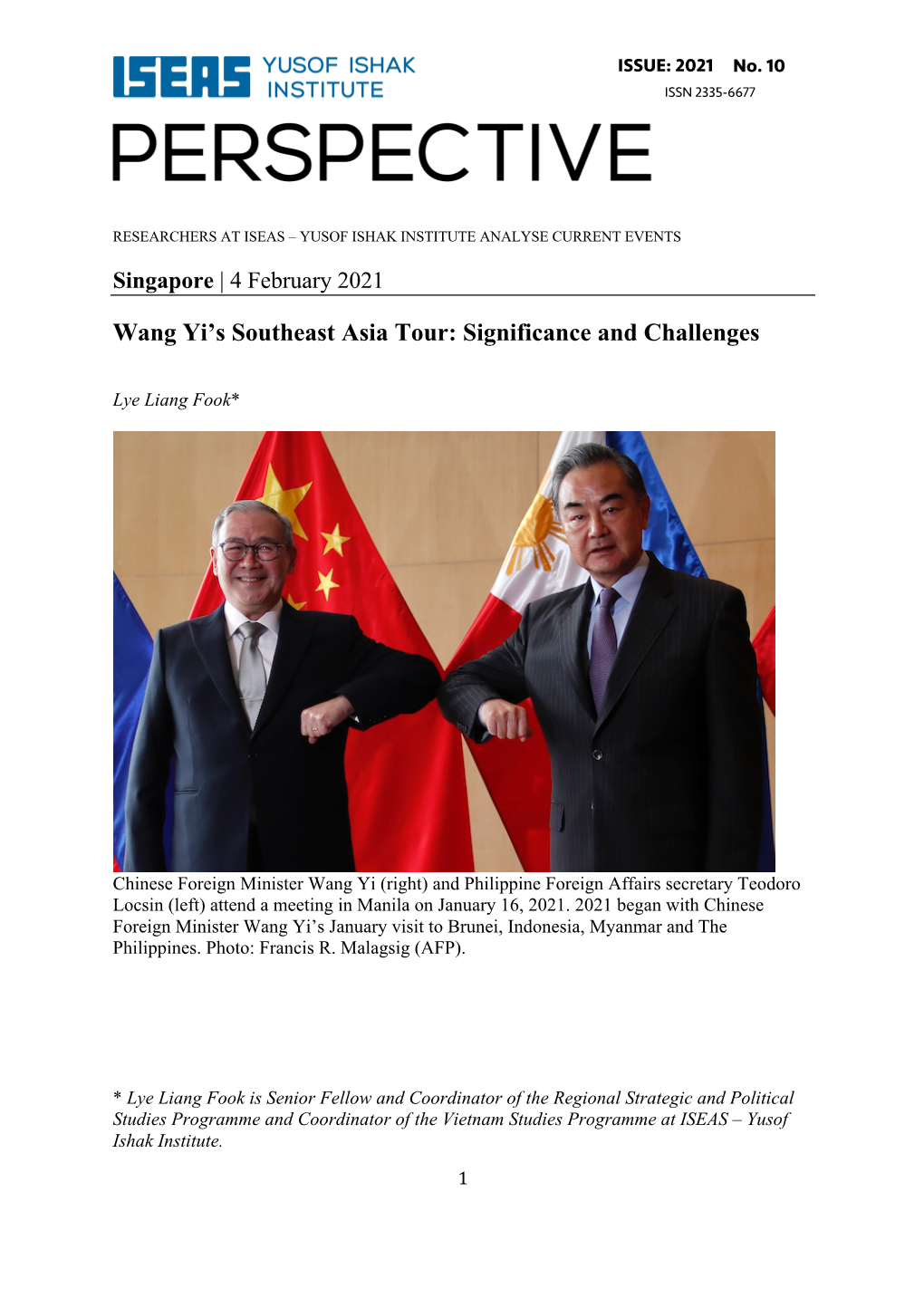 Wang Yi's Southeast Asia Tour: Significance and Challenges