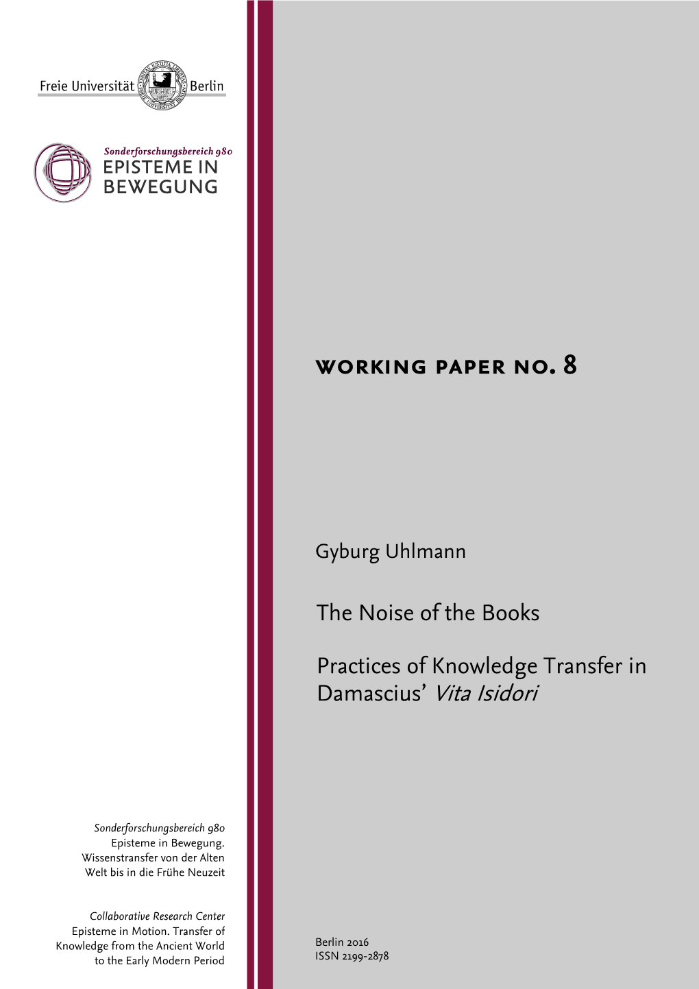Working Paper No. 8