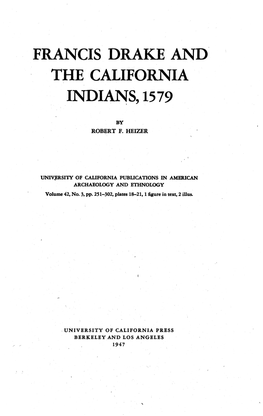 Francis Drake and the California Indians, 1579