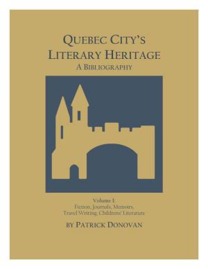 Quebec City's Literary Heritage