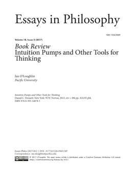 Review of "Intuition Pumps and Other Tools for Thinking"