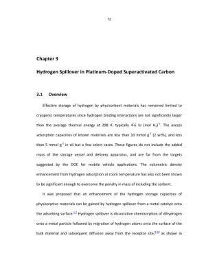 Chapter 3 Hydrogen Spillover in Platinum-Doped Superactivated