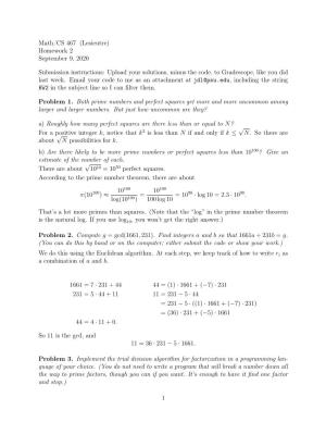 Math/CS 467 (Lesieutre) Homework 2 September 9, 2020 Submission