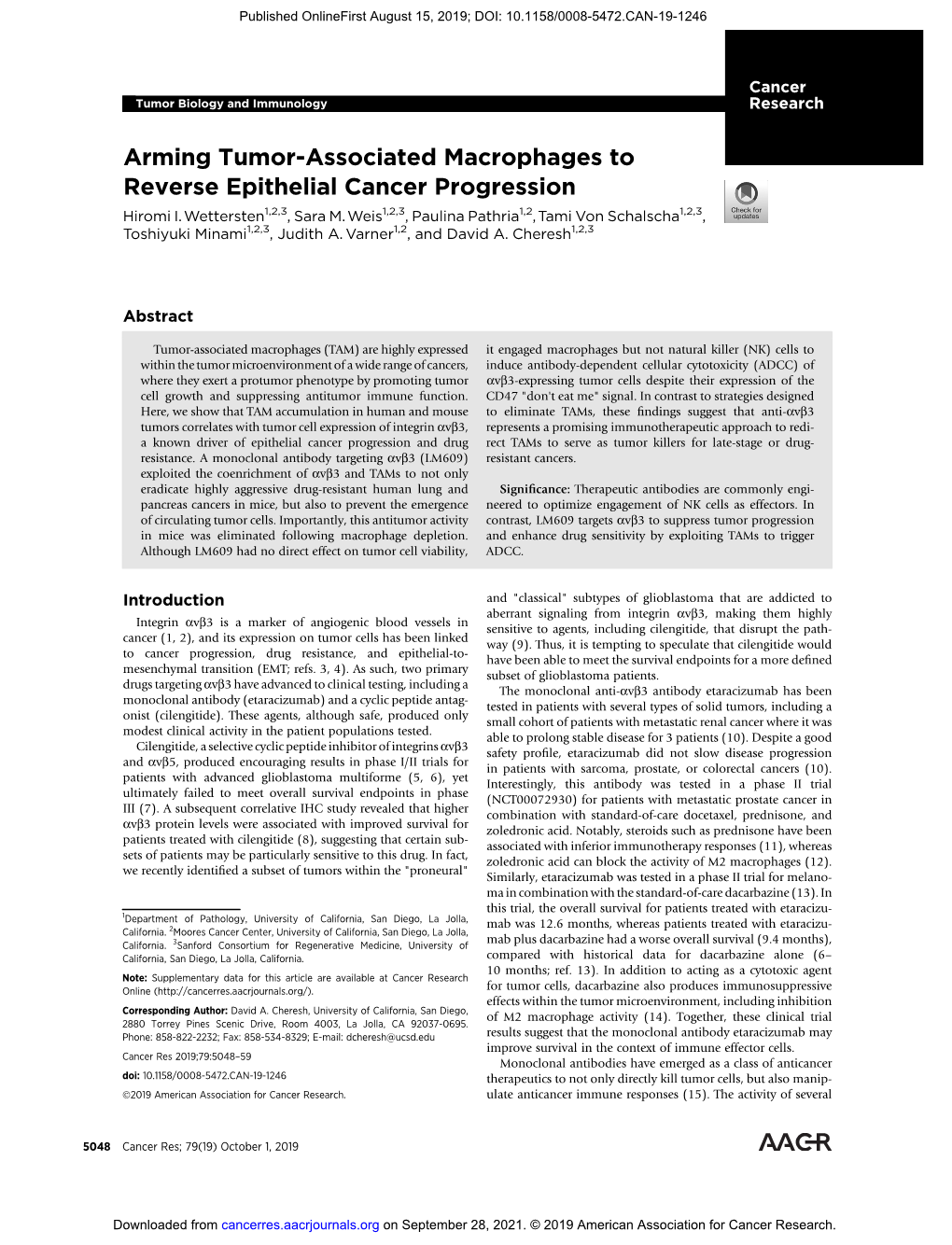 Arming Tumor-Associated Macrophages to Reverse Epithelial