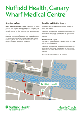 Nuffield Health, Canary Wharf Medical Centre