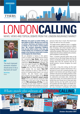 Whats Inside This Edition of LONDONCALLING?