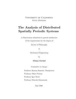 The Analysis of Distributed Spatially Periodic Systems