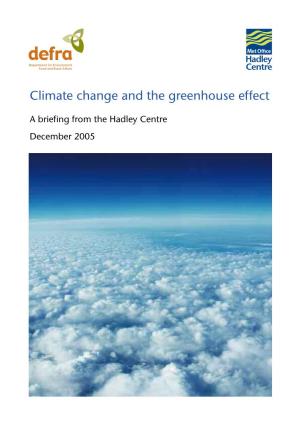 Climate Change and the Greenhouse Effect