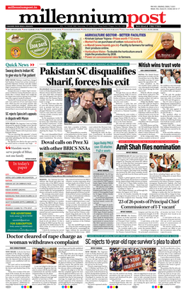 Pakistan SC Disqualifies Sharif, Forces His Exit