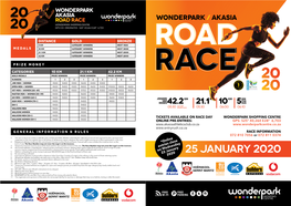 Wonderpark Akasia Road Race Flyer 2020