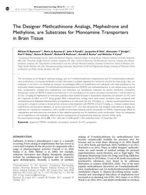 The Designer Methcathinone Analogs, Mephedrone and Methylone, Are Substrates for Monoamine Transporters in Brain Tissue