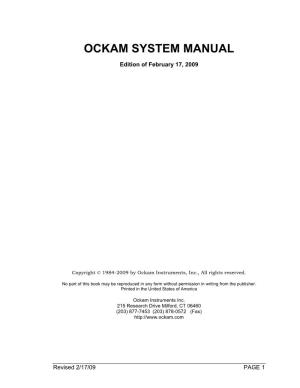 Ockam System Manual