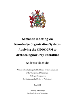 Applying the CIDOC-CRM to Archaeological Grey Literature