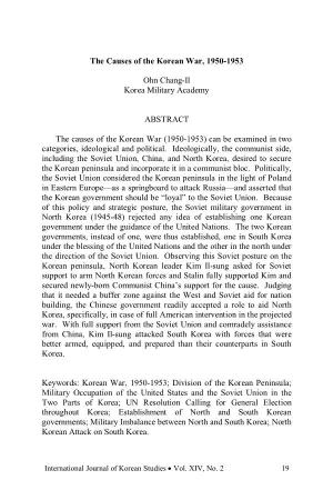 The Causes of the Korean War, 1950-1953