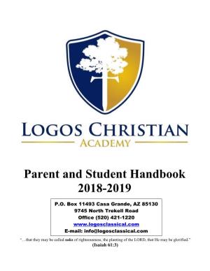 Parent and Student Handbook 2018-2019