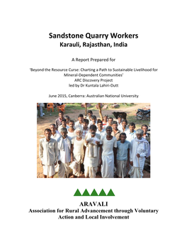 Sandstone Quarry Workers Karauli, Rajasthan, India