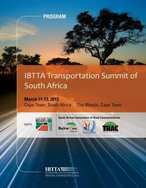 PROGRAM 2 | Welcome to IBTTA Transportation Summit of South Africa