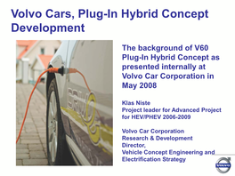 Volvo Cars, Plug-In Hybrid Concept Development