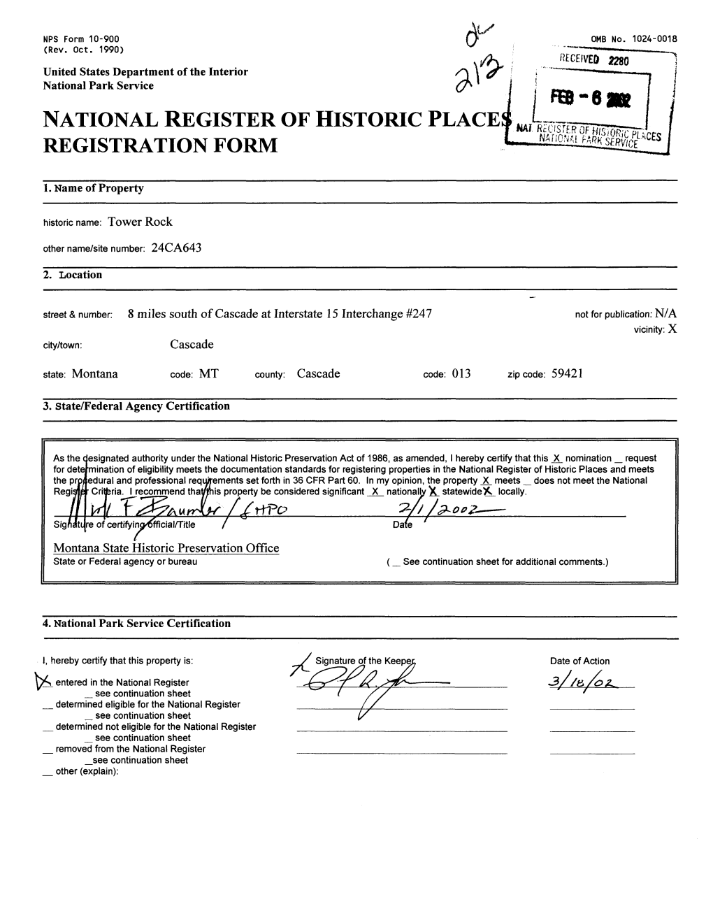 National Register of Historic Place Registration Form