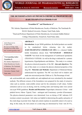 World Journal of Pharmaceutical Research Nesanthine Et Al