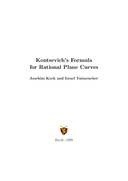 Kontsevich's Formula for Rational Plane Curves