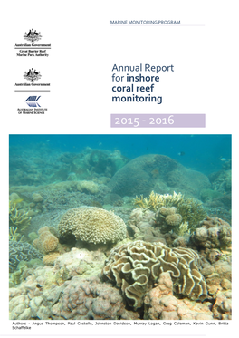 Annual Report for Inshore Coral Reef Monitoring