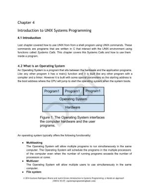 Chapter 4 Introduction to UNIX Systems Programming