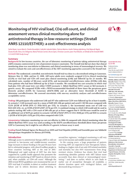 Monitoring of HIV Viral Load, CD4 Cell Count, and Clinical Assessment