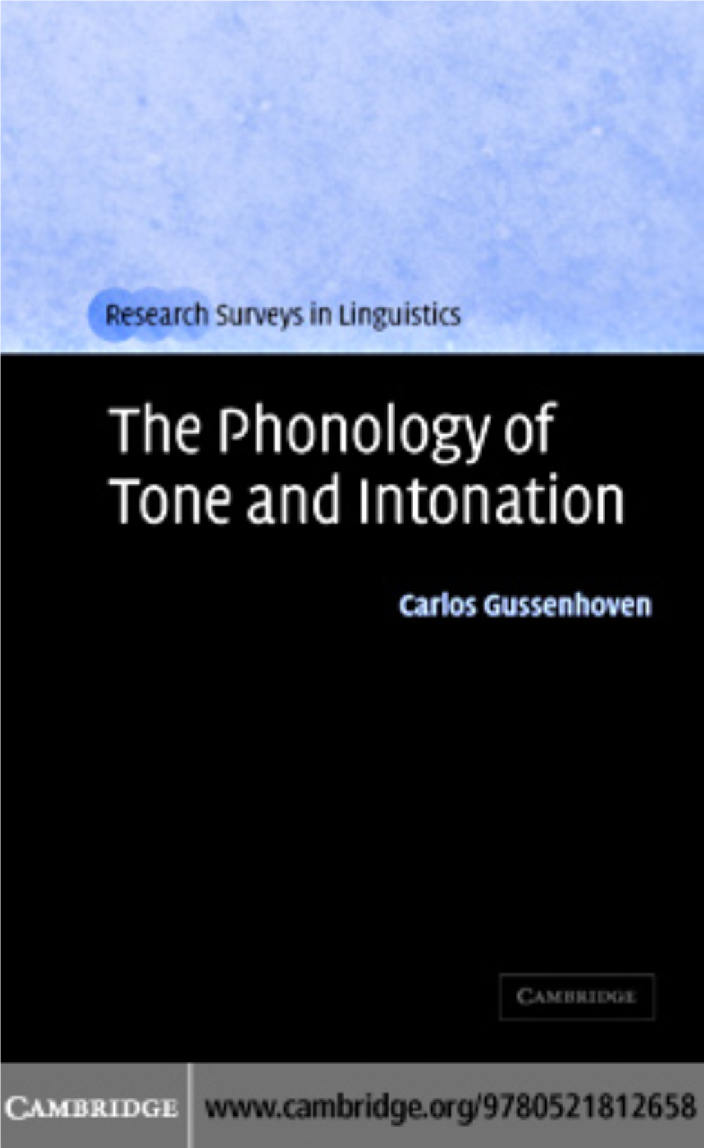 The Phonology of Tone and Intonation