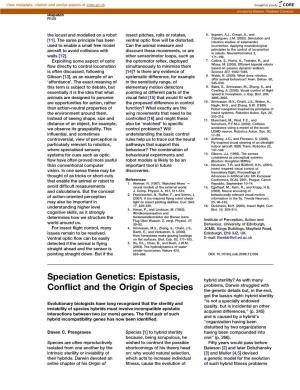 Speciation Genetics: Epistasis, Conflict and the Origin of Species