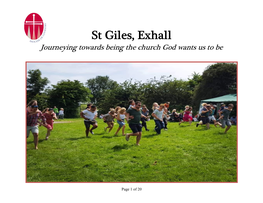 St Giles, Exhall Journeying Towards Being the Church God Wants Us to Be