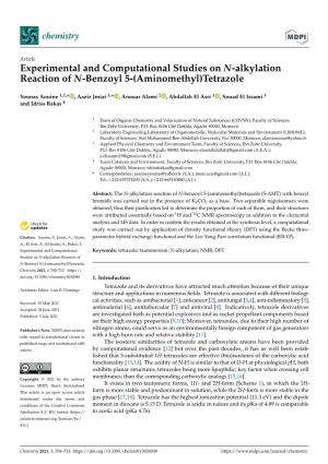 Experimental and Computational Studies on N-Alkylation Reaction of N-Benzoyl 5-(Aminomethyl)Tetrazole