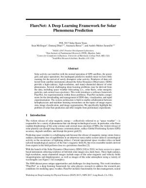A Deep Learning Framework for Solar Phenomena Prediction