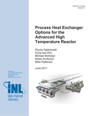 Process Heat Exchanger Options for the Advanced High Temperature Reactor