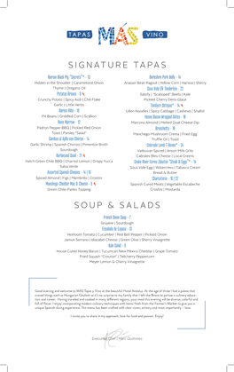 Signature Tapas Soup & Salads