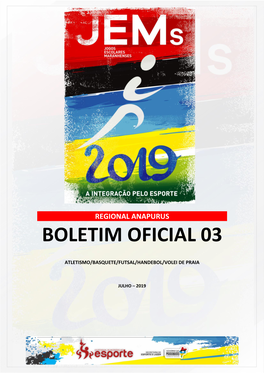 BOLETIM 03 Jems 2019 – REGIONAL ANAPURUS