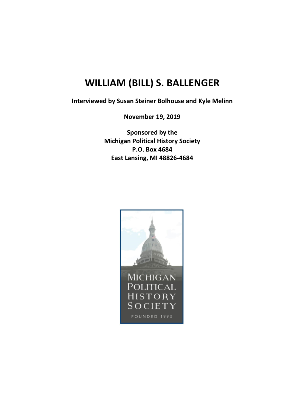 William (Bill) S. Ballenger