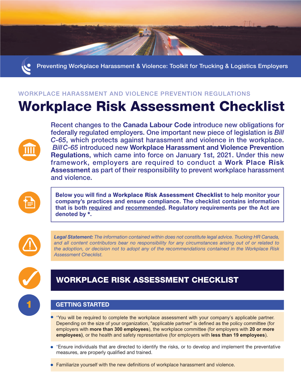 Risk Assessment Checklist